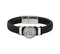 Eigso Trinity Celtic Knot Bracciale in pelle per uomo donna Classico Vintage anni '80 Moda bracciale gioielli per uomo donna