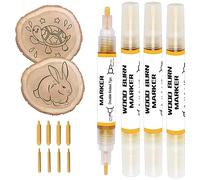 EIGTWEN 4pcs Pirografo per Legno e Cartone, Pennarello per Disegni Precisi su Diversi Materiali