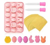 EIH1 2 Stück Ostern Silikon Schokoladenformen Silikonform Ostern Silikonform Osterei Hase Kaninchenkopf Korbformen für Ostern Kreative DIY - Wiederverwendbare