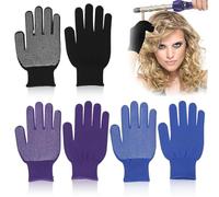 EIH1 3 Paar hitzebeständige Handschuhe für das Haarstyling mit rutschfester Silikonnoppe