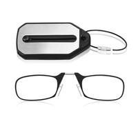 EIH1 Mini Reading Glasses Nose Clip Compact Vision Aid Men and Women Non-Slip Reading Glasses (Black 2 Dioptres)