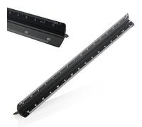 EIHI 1 Pezzi Righelli Alluminio Scala Righello Triangolare, Righello 30 Cm, Scalimetro 30Cm Ideale per Architetti E Ingegneri 1:20、1:25、1:50、1:75、1:100、1:125