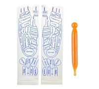 EIHI 1 set di calze da massaggio con vibratore manuale Calzini massaggianti con disegni di punti di agopressione Calzini Unisex Donna Uomo & Bambini Calze Cotone con Design divertenti - Bianco