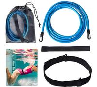 EIHI 1 Set Elastico Nuoto Statico Piscina, Cintura da Nuoto Regolabile per Piscina, Resistente al Nuoto, Durevole per Piscine e Allenamento di Resistenza Inclusi Tappi per le Orecchie e Clip per Naso