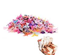 EIHI 100 Pezzi Fiocchetti Piccoli per Decorazioni, Fiocchi di Nastro di Raso, Multicolori Mini Fiocchi, Mini Fiocchi di Raso da 2.5 Cm per Artigianato, Cucito, Decorazione di Regali(Multicolore)