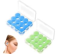 EIHI 12 Paia Tappi Orecchie Silicone per Dormire, Tappi per Orecchie Antirumore, Antirumore Morbidi Modellabili Riutilizzabili - Protezione Dell'Udito, Insonorizzanti per Piscina, Nuoto, Lavorare