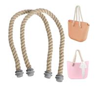 EIHI 2 Pezzi 75CM Manici borsa Manici per Borse,manici per borse fai da te,Manici o Bag Lunghi, Sostituzione Sacchetto Catena Ricambio Accessori, Manici in Corda per Borsa per Fai da Te Donna (Beige)