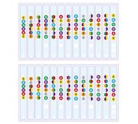 EIHI 2 pezzi Adesivi colorati per tastiera della chitarra per imparare a suonare la chitarra e la teoria musicale adatti a tutti i livelli set di due adesivi prodotti negli Stati Uniti