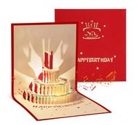 EIHI 2 pezzi Biglietto di auguri di compleanno pop-up in 3D con numeri fai da te Regalo di Compleanno Particolare per Famiglia Amica Innamorati