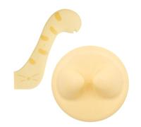 EIHI 2 pezzi Coperchi in silicone per lattine, Cucchiaio apri-lattine per cibo umido, Copertura scatolette per gatti di Cibo per Gatti/Cani, Conservazione di Cibo per Animali Domestici, Regalo(giallo)