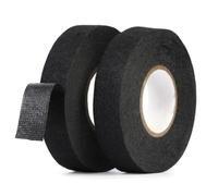 EIHI 2 Pezzi Nastro Adesivo Nastro Isolante Nero per Auto,19mm x 15m,Nastro Isolante,Nastro Tessile Autoadesivo,Nastro Elettrico per Cablaggi in Temperatura,Nastro per Auto e Cablaggi,Elettricisti