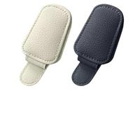 EIHI 2 Pezzi Porta Occhiali Auto,Supporto Magnetico per Occhiali da Visiera,portaocchiali auto,Supporto per Sole Auto con Fessura (Bianco e nero)