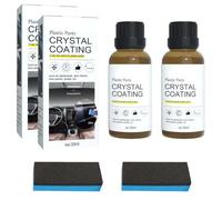 EIHI 2 Pezzi Rinnova Plastiche Auto 30ML,rimuovi graffi plastica,lucida cruscotto auto,Ravviva, Protegge e Lucida Cruscotti e Superfici in Plastica Rimuovi Graffi e Ripristina Il Colore Originale