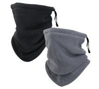 EIHI 2 Pezzi Scaldacollo Invernale Sciarpa in pile a Doppio Strato Sciarpa Morbida e Spessa Ghetta per il collo da Ciclismo Antivento Passamontagna Unisex per Sport all'aria Aperta