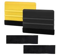 EIHI 2 Pezzi Spatola Professionale con Feltro AntiGraffio Installazione Tool per Wrapping pellicola, pellicola per vetri, Pellicole protettive, pellicola vetri auto, Car wrapping con 2 velluti neri