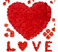 EIHI 2000 Pezzi Petali di Rosa Finti, Petali Matrimonio da Lanciare, Rose Finte, Petali Finti, Petali Artificiali Rossi - Matrimonio, San Valentino, Centro Tavola, Compleanno, Atmosfera Romantica