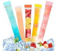 EIHI 250 Pezzi Sacchetti per ghiaccioli, Bustine per ghiaccioli, Sacchetti ghiaccioli per Congelare Snack Yogurt Frullati Gelato Party, 4.5 x 28 cm