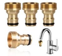 EIHI 4 pezzi Attacco Universale per Rubinetto per Miscelatore Adattatore per Tubo, Adattatore per Rubinetto, Attacco Rapido per Tubo da Giardino