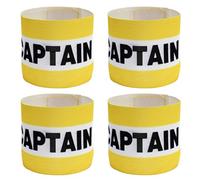 EIHI 4 Pezzi Fasce da Capitano, Fascia da Braccio Capitan Football, Colore Elastico Fascia da Capitano per Senior Junior Calcio Sport Capitano Fascia per Adulti Giovani Calcio