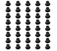 EIHI 40 pezzi Mini Cilindri Neri, Cappellini da Mago in Plastica Decorazione Natalizia Mini Cappelli in Plastica Accessori Artigianali per Pupazzo di Neve Che Decora La Festa di Natale