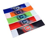 EIHI 5 Pezzi Fascia Capitano Calcio, Fascia da Capitano Calcio Professionale, Fascia da Capitano Calcio Elastico Regolabile, Polsino Elastico Regolabile Standard C per Bambini Adulti Sport Calcio
