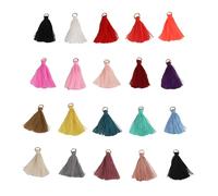 EIHI 60 Mini Ciondoli a Nappa 3 CM,Nappine Colorate,Portachiavi Fai da Te,Nappe Segnalibro,con Frange,Nappa per Orecchini,Borse,Accessori Fai da Te