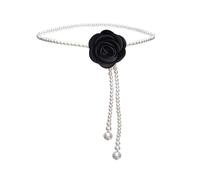 EIHI Cintura da donna con perle - Cintura Camelia Elegante Per La - cintura in vita da sposa - cintura gioiello donna - elegante cintura regolabile per abiti e abiti