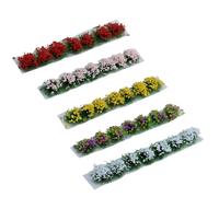 EIHI ciuffi di fiori colorati - Grappoli di fiori in miniatura fai da te - Gruppi di vegetazione realistici per paesaggi di treni, basi per modelli, diorami e layout militari, 5 pezzo