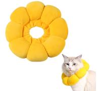 EIHI Collare Elisabettiano Gatto,Micro Impermeabile Antimacchia Collare Elisabetta Gatto,Puro Cotone Scamosciato Traspirante Collare Gatto Elisabettiano,Simpatico Fiore Collare Protettivo Gatto(Xs)
