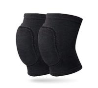 EIHI Ginocchiere, Ginocchiere morbide, Ginocchiere Elastiche Unisex, Ginocchiere Elastiche Antiscivolo per Danza, Calcio, pallavolo, Basket, Yoga, Confezione da 2 (Black)