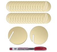 EIHI Marcatore per Bevande In Acrilico Etichetta - 30 pezzi segna bicchieri calici con 1 pennarello - segnabicchieri per calici da champagne,cocktail,martini,bar,feste(cuore d'oro)