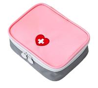 EIHI Porta Medicine da Viaggio, Borsa Pronto Soccorso Vuota Portatile Mini Piccolo Pillola Organizzatore Facile Trasporta Medicina Contenitore Con Multi-pocket per la Corsa, Rosa, 1 pezzo