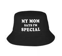 EIILBEIS Cappello da Sole Unisex Personalizzato mia Madre Dice Che Sono Speciale Cappello da Pescatore Uomo Donna Spiaggia Sole Estate Campeggio Berretto da Pesca Regalo