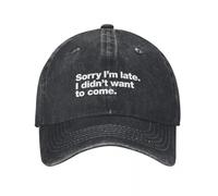EIILBEIS Cappello da Sole Unisex Scusa Il Ritardo Non volevo Venire Berretto da Baseball Berretto di Lusso Streetwear Cappelli da Camionista per Uomo Regalo da Donna