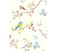 Eijffinger Carta da parati Early Bird - Mehrfarbig Weiß