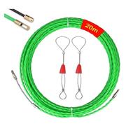 EIKEJI Sonda Passacavi Professionale,Sonda Elettricista 4.5mm 20 Metri,Sonda Tiracavi Cavo con 2 Molla di Guida per Installazione di Cavi,Estrattore Cavi Per Cavi Elettricista (Verde)