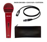 EIKON By Proel DM800RD Microfono Dinamico per Voce e Canto Color Red Rosso