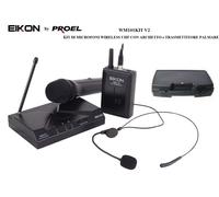 Eikon by Proel WM101KIT V2 Kit di Microfoni Wireless UHF con Archetto, Trasmetti