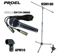 EIKON DM800 + cavo + Asta PROEL RSM180 + Reggimicrofono APM10