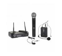 EIKON WM300KIT DOPPIO RADIOMICROFONO HEADSET ARCHETTO + MICROFONO A MANO GELATO
