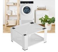 Eikuavons Base per lavatrice 60 × 60 × 40 cm, portata fino a 150 kg, base per lavatrice e asciugatrice, con ripiano e imbottitura in gomma, bianco
