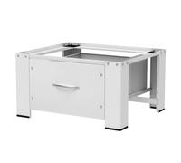 Eikuavons Base per lavatrice con cassetto 63 × 54 × 32 cm, ripiano in acciaio rinforzato fino a 150 kg, ampio vano portaoggetti 44 × 48 × 18 cm, base universale e rialzo per lavatrice/asciugatrice