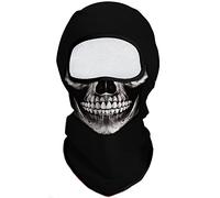 Eikuni Passamontagna per uomo e donna, leggero, per sci, moto, moto, Halloween, ciclismo, equitazione, caccia, pesca, Teschio Smile Bianco Denti Puliti, Taglia unica