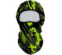 Eikuni Passamontagna per uomo e donna, leggero, per sci, moto, moto, Halloween, ciclismo, equitazione, caccia, pesca, Verde mimetico., Taglia unica