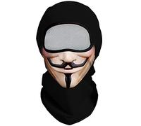 Eikuni Passamontagna per uomo e donna - Passamontagna fantasma a forma di teschio leggero per sci, moto, Halloween, ciclismo, equitazione, caccia, pesca, Taglia unica