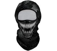 Eikuni Passamontagna per uomo e donna - Passamontagna fantasma a forma di teschio leggero per sci, moto, Halloween, ciclismo, equitazione, caccia, pesca, Taglia unica
