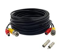 Eilumduo - Cavo di alimentazione video BNC da 10 m, cavo di prolunga BNC con connettori All-in-One Premade Siamese per videosorveglianza CCTV