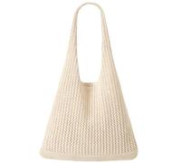 EIMMBD Borse all'uncinetto per le donne borse da spiaggia estetiche estive tote spalla hippie borsa a maglia, Beige