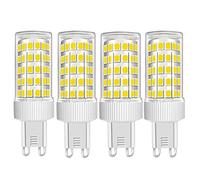 EIMOPE G9 Lampadine LED Dimmerabile, 10W Bianco Caldo 3000K equivalenti a 100W alogene Lampadine, 1200LM G9 Presa Lampada, Illuminazione Fascio 360°, senza sfarfallio CRI> 85, Confezione da 4