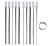 EIMSOAH 10pcs Metal D1 Rimpeggiti a Sfera, Punte Sostituibili a Base di Olio Ultra Sottile da 0,5 Mm con Pinzetta, Compatibile con le Penne Elettromagnetiche Tech3, Realizzate in